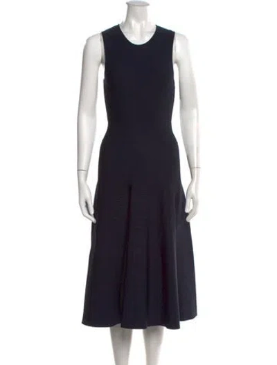 Pre-owned Alexander Wang Crew Neck Midi Length Dress In Blue