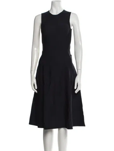 Pre-owned Alexander Wang Crew Neck Midi Length Dress In Blue