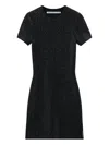 Alexander Wang Crew-neck Mini Dress In Black