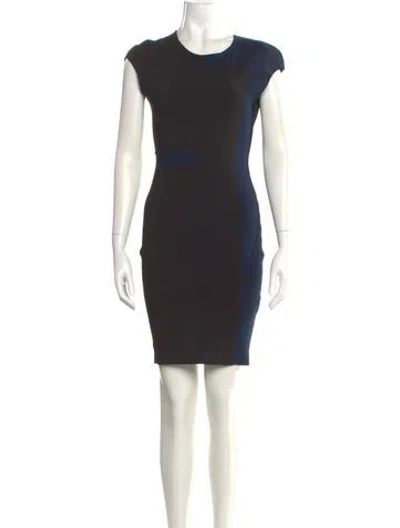 Pre-owned Alexander Wang Crew Neck Mini Dress In Black