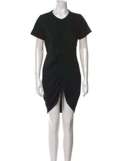 Pre-owned Alexander Wang Crew Neck Mini Dress In Black