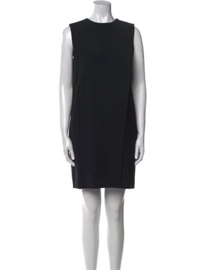 Pre-owned Alexander Wang Crew Neck Mini Dress In Black