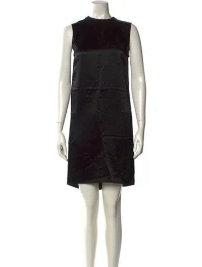 Pre-owned Alexander Wang Crew Neck Mini Dress In Black