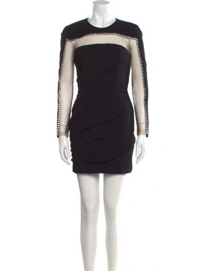 Pre-owned Alexander Wang Crew Neck Mini Dress In Black