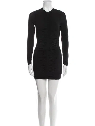 Pre-owned Alexander Wang Crew Neck Mini Dress In Black