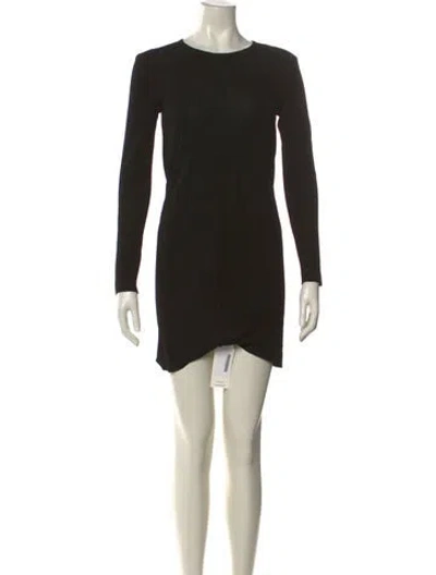 Pre-owned Alexander Wang Crew Neck Mini Dress In Black