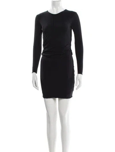 Pre-owned Alexander Wang Crew Neck Mini Dress In Black