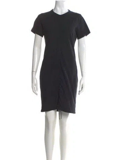 Pre-owned Alexander Wang Crew Neck Mini Dress In Black