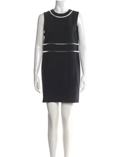 Pre-owned Alexander Wang Crew Neck Mini Dress In Black