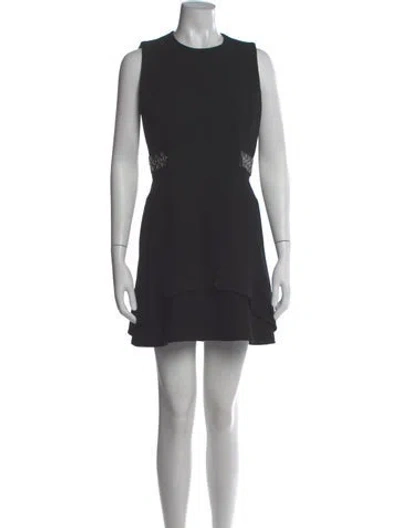 Pre-owned Alexander Wang Crew Neck Mini Dress In Black