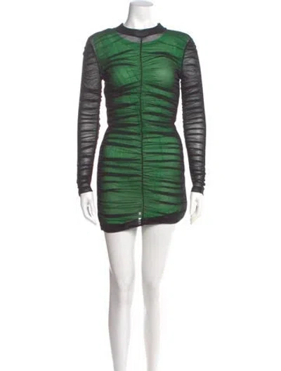 Pre-owned Alexander Wang Crew Neck Mini Dress In Black