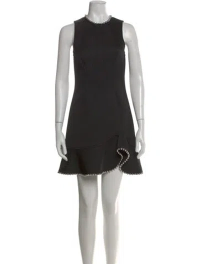 Pre-owned Alexander Wang Crew Neck Mini Dress In Black