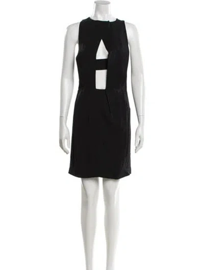 Pre-owned Alexander Wang Crew Neck Mini Dress In Black