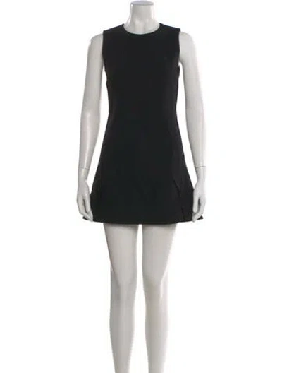Pre-owned Alexander Wang Crew Neck Mini Dress In Black