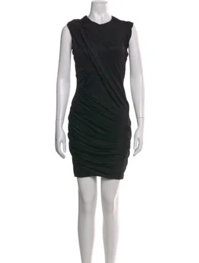 Pre-owned Alexander Wang Crew Neck Mini Dress In Black