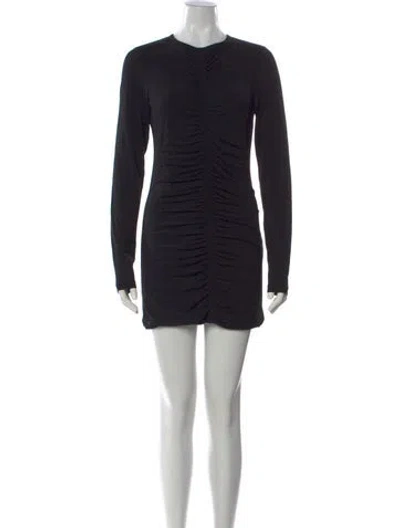 Pre-owned Alexander Wang Crew Neck Mini Dress In Black
