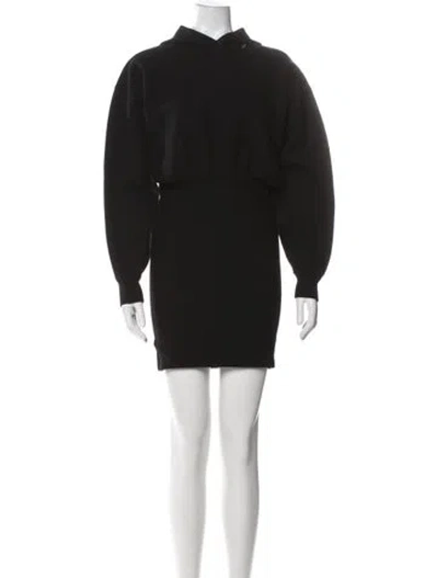 Pre-owned Alexander Wang Crew Neck Mini Dress In Black