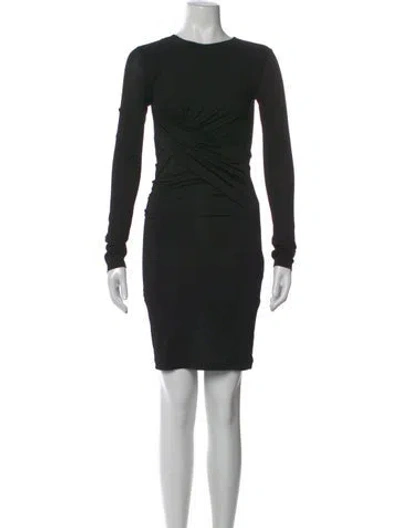 Pre-owned Alexander Wang Crew Neck Mini Dress In Black