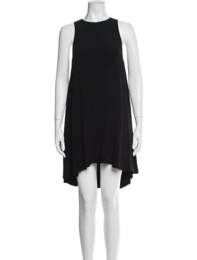 Pre-owned Alexander Wang Crew Neck Mini Dress In Black