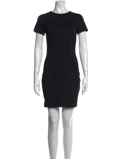 Pre-owned Alexander Wang Crew Neck Mini Dress In Black