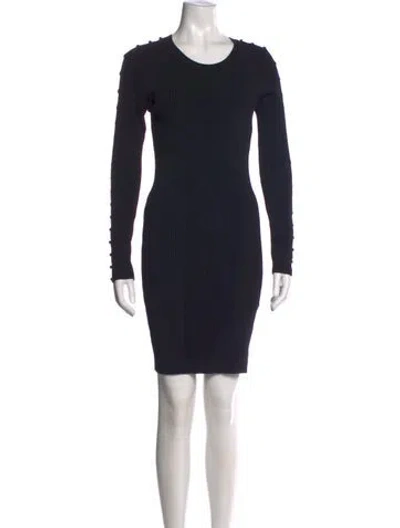 Pre-owned Alexander Wang Crew Neck Mini Dress In Black