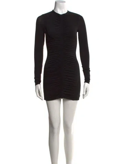 Pre-owned Alexander Wang Crew Neck Mini Dress In Black