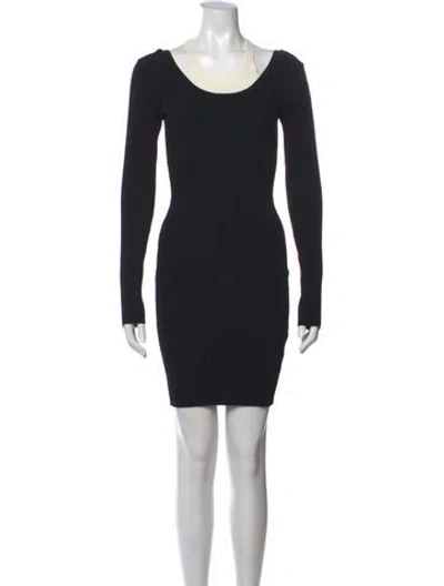 Pre-owned Alexander Wang Crew Neck Mini Dress In Black