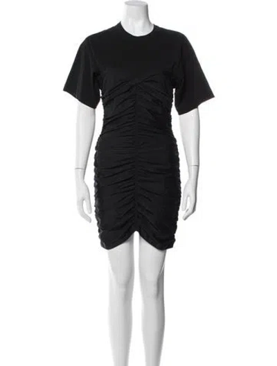 Pre-owned Alexander Wang Crew Neck Mini Dress In Black