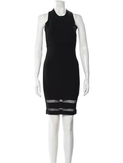 Pre-owned Alexander Wang Crew Neck Mini Dress In Black