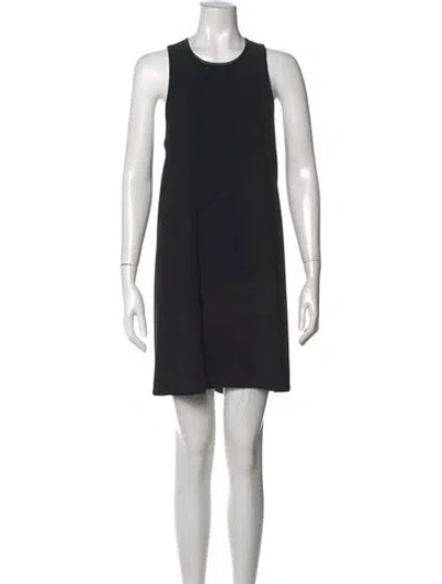 Pre-owned Alexander Wang Crew Neck Mini Dress In Black
