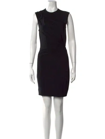 Pre-owned Alexander Wang Crew Neck Mini Dress In Black