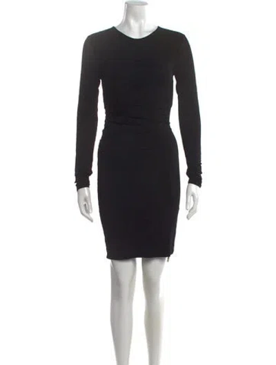 Pre-owned Alexander Wang Crew Neck Mini Dress In Black
