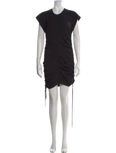 Pre-owned Alexander Wang Crew Neck Mini Dress In Black