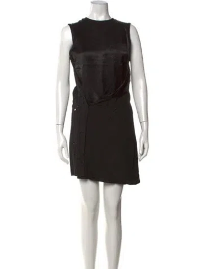 Pre-owned Alexander Wang Crew Neck Mini Dress In Black