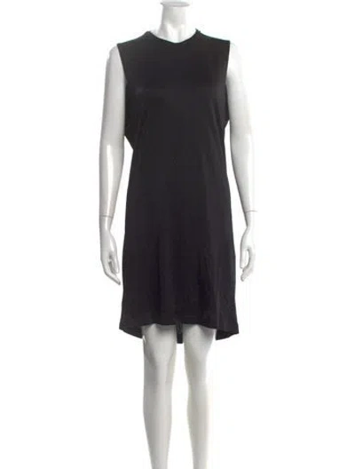 Pre-owned Alexander Wang Crew Neck Mini Dress In Black