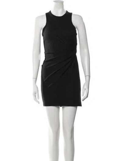 Pre-owned Alexander Wang Crew Neck Mini Dress In Black
