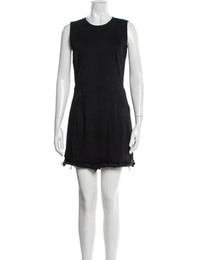 Pre-owned Alexander Wang Crew Neck Mini Dress In Black