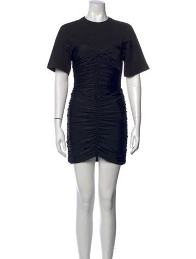 Pre-owned Alexander Wang Crew Neck Mini Dress In Black