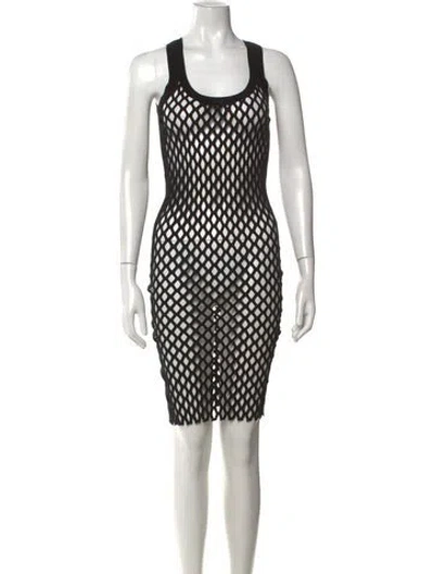 Pre-owned Alexander Wang Crew Neck Mini Dress In Black