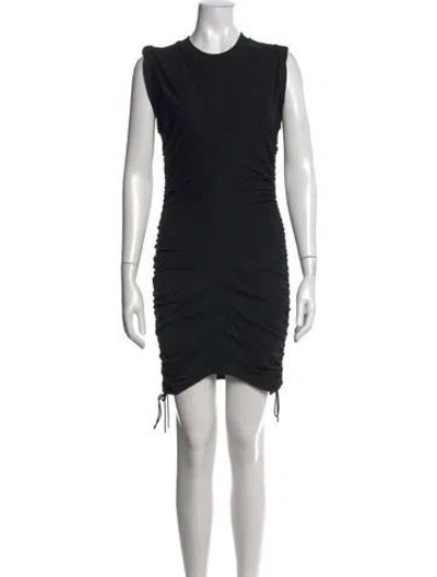 Pre-owned Alexander Wang Crew Neck Mini Dress In Black
