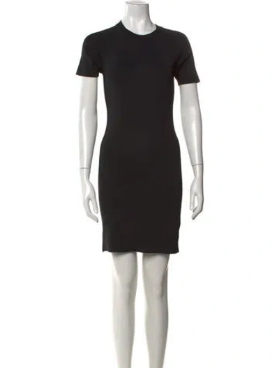 Pre-owned Alexander Wang Crew Neck Mini Dress In Black