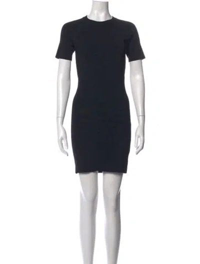 Pre-owned Alexander Wang Crew Neck Mini Dress In Black