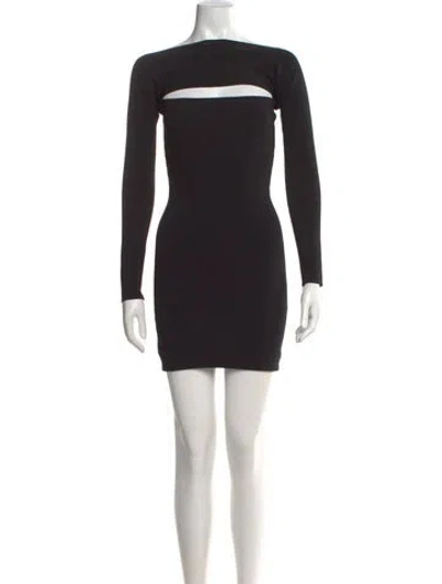 Pre-owned Alexander Wang Crew Neck Mini Dress In Black