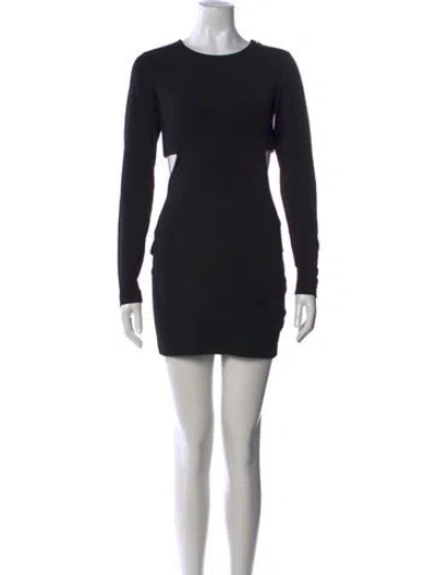 Pre-owned Alexander Wang Crew Neck Mini Dress In Black