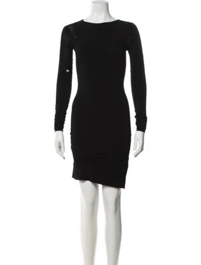 Pre-owned Alexander Wang Crew Neck Mini Dress In Black