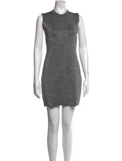 Pre-owned Alexander Wang Crew Neck Mini Dress In Black