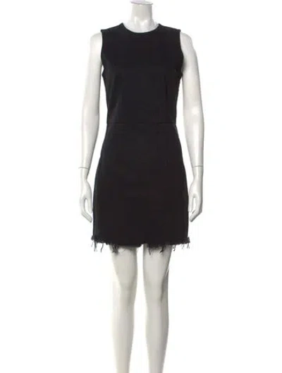 Pre-owned Alexander Wang Crew Neck Mini Dress In Black