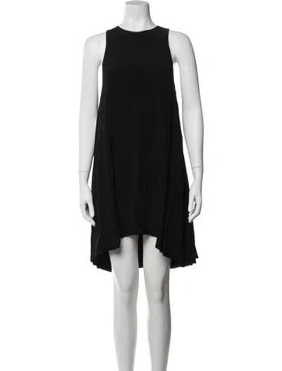 Pre-owned Alexander Wang Crew Neck Mini Dress In Black