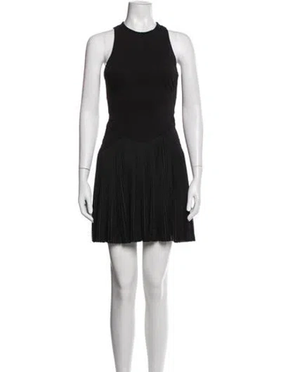 Pre-owned Alexander Wang Crew Neck Mini Dress In Black