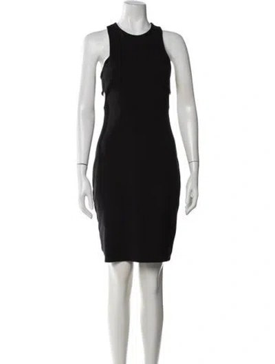 Pre-owned Alexander Wang Crew Neck Mini Dress In Black